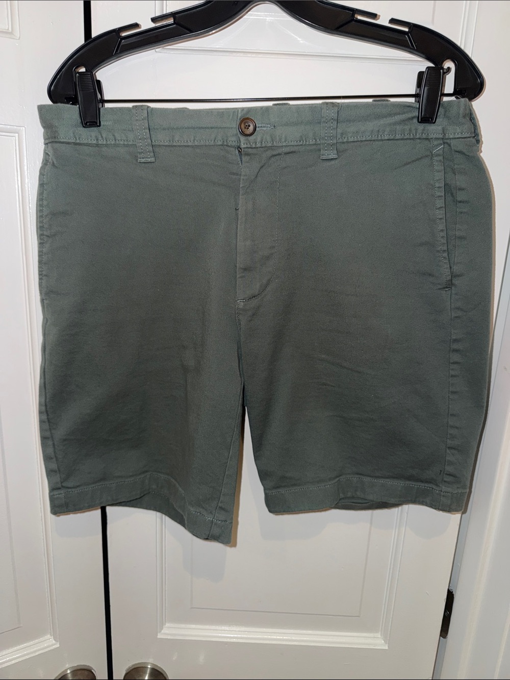 J. Crew Olive Green Flat-Front Cotton Shorts